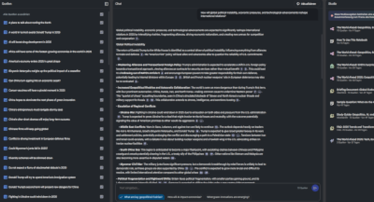 NotebookLM Interface