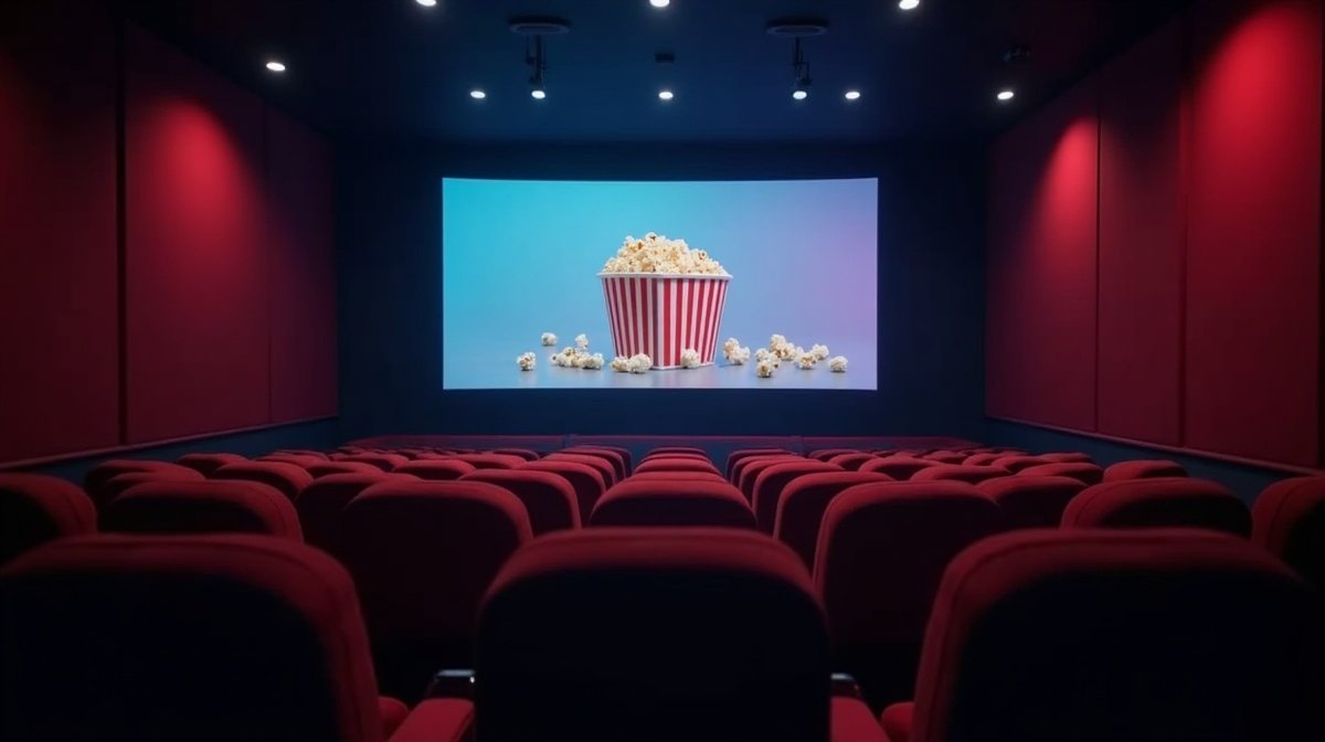 A cinema with popcorn