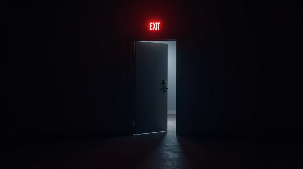 Exit door